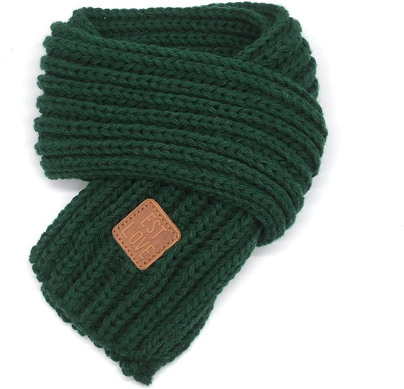 BEARUN Kids Knit Scarf Winter Fashion Solid Color Toddler Baby Scarves Wrap Neck Warmer - Image 3